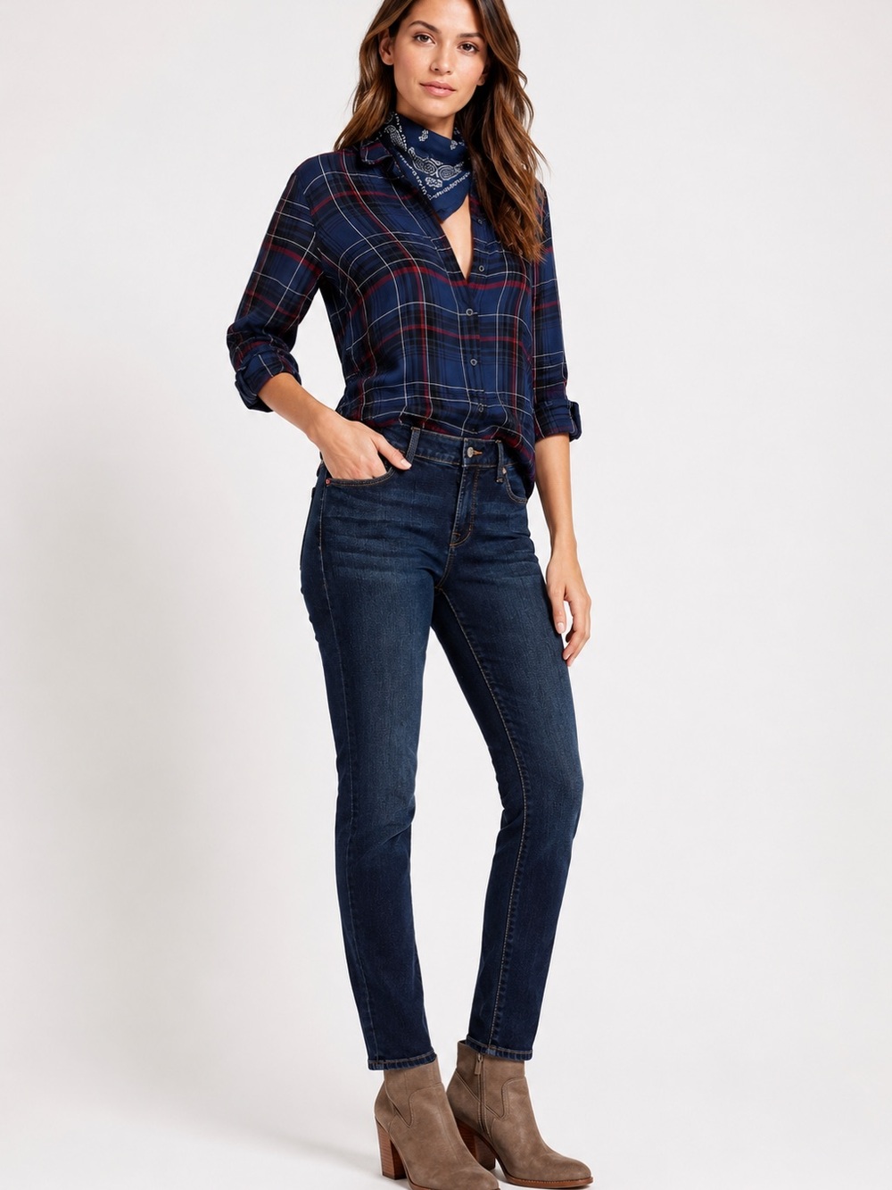 Lucky Brand Leyla Skinny Jeans - Size 12 Regular - Dark Wash Stretch Denim